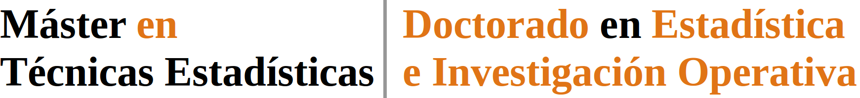 Máster en Técnicas Estadísticas / Doctorado en Estadística e Investigación Operativa